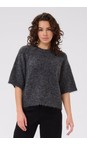 KAFFE Dark Grey Mel Aemilie Cropped Knit Pullover  