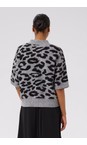 KAFFE LGM / Black Leopard Asandra Grey Leopard Print Pullover  