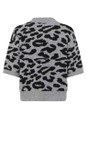 KAFFE LGM / Black Leopard Asandra Grey Leopard Print Pullover  