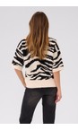 KAFFE Turtledove / Black Asandra Zebra Print  Pullover  