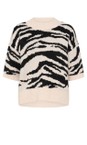 KAFFE Turtledove / Black Asandra Zebra Print  Pullover  