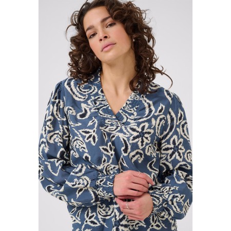 KAFFE Adahlia Long Sleeve Blouse - Blue
