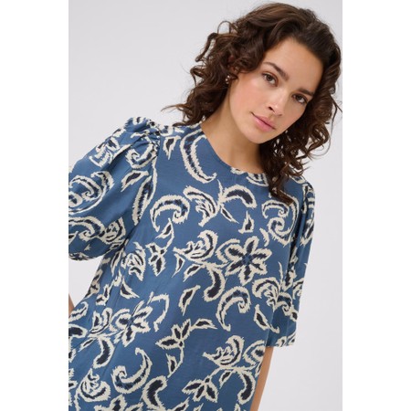 KAFFE Adahlia Short Sleeve Blouse - Blue