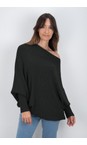 Amazing Woman Charcoal Emilie Charcoal Asymmetric Draped Jumper  