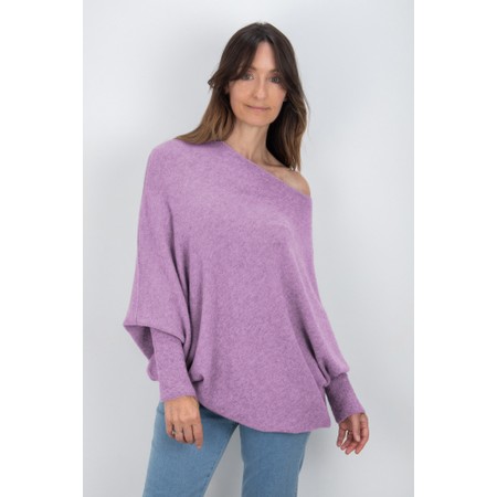 Amazing Woman Emilie Lilac Asymmetric Draped Jumper - Purple