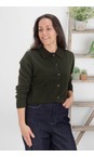 Chalk Dark Olive Eden Cardigan  