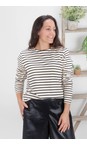 Fleur Black Stripe T Shirt