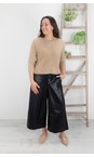 Chalk Black  Darcy Black Faux Leather Trouser  