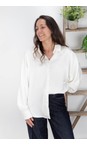 Chalk Off White Flo Off White Satin Shirt  