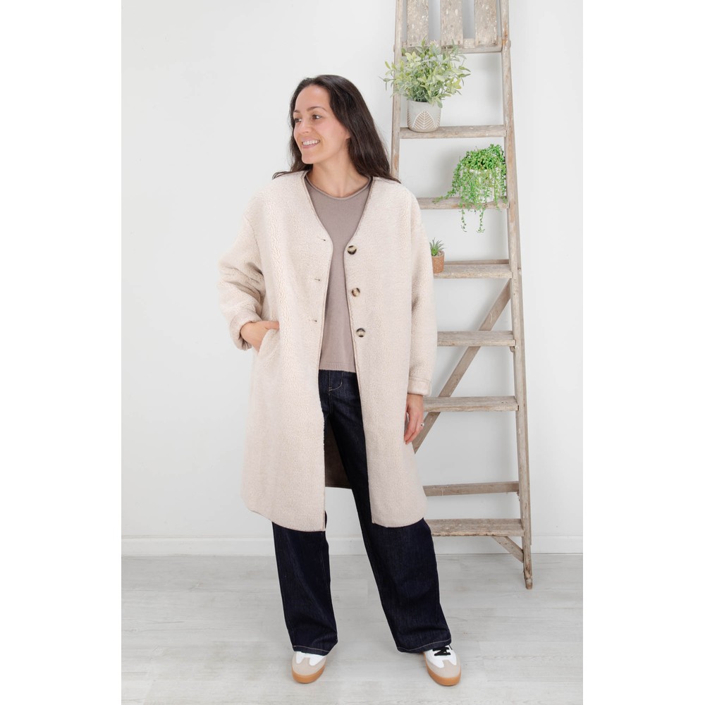 Chalk Maggie Cream Coat Cream