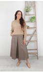 Chalk Light Tan Ruby Light Tan Knit Velour Tie Jumper  