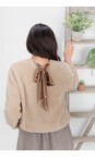 Chalk Light Tan Ruby Light Tan Knit Velour Tie Jumper  
