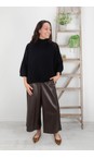 Chalk Black  Vicki Cotton Rib Black Jumper  