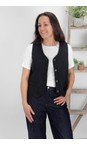 Chalk Dark Charcoal Wendy Pinstripe Waistcoat  