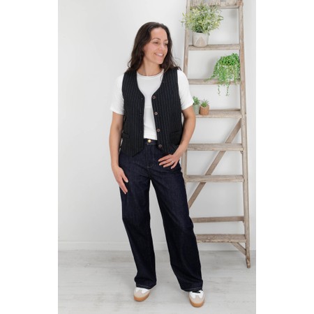Chalk Wendy Pinstripe Waistcoat - Grey