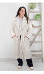 Chalk Light Beige Sienna Light Beige Oversized Wool Blend Coat  