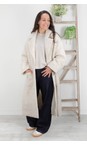 Chalk Light Beige Sienna Light Beige Oversized Wool Blend Coat  