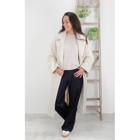Chalk Sienna Light Beige Oversized Wool Blend Coat - Beige