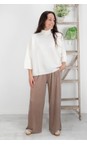 Chalk Champagne Tabby Champagne Velour Drawstring Trouser  