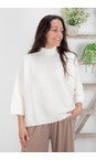 Chalk Ivory Vicki Cotton Ivory Rib Jumper  