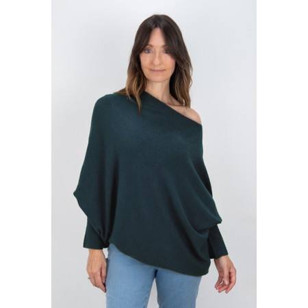Amazing Woman Emilie Laguna Asymmetric Draped Jumper - Blue