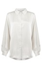 Chalk Off White Flo Off White Satin Shirt  