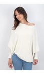 Amazing Woman Cream Emilie Cream Asymmetric Draped Jumper  