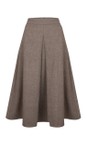 Chalk Chestnut Tamara Tailored Midi Skirt  