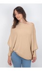 Amazing Woman Latte Emilie Latte Asymmetric Draped Jumper  