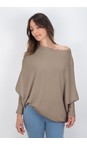 Amazing Woman Smoke Emilie Smoke Asymmetric Draped Jumper  