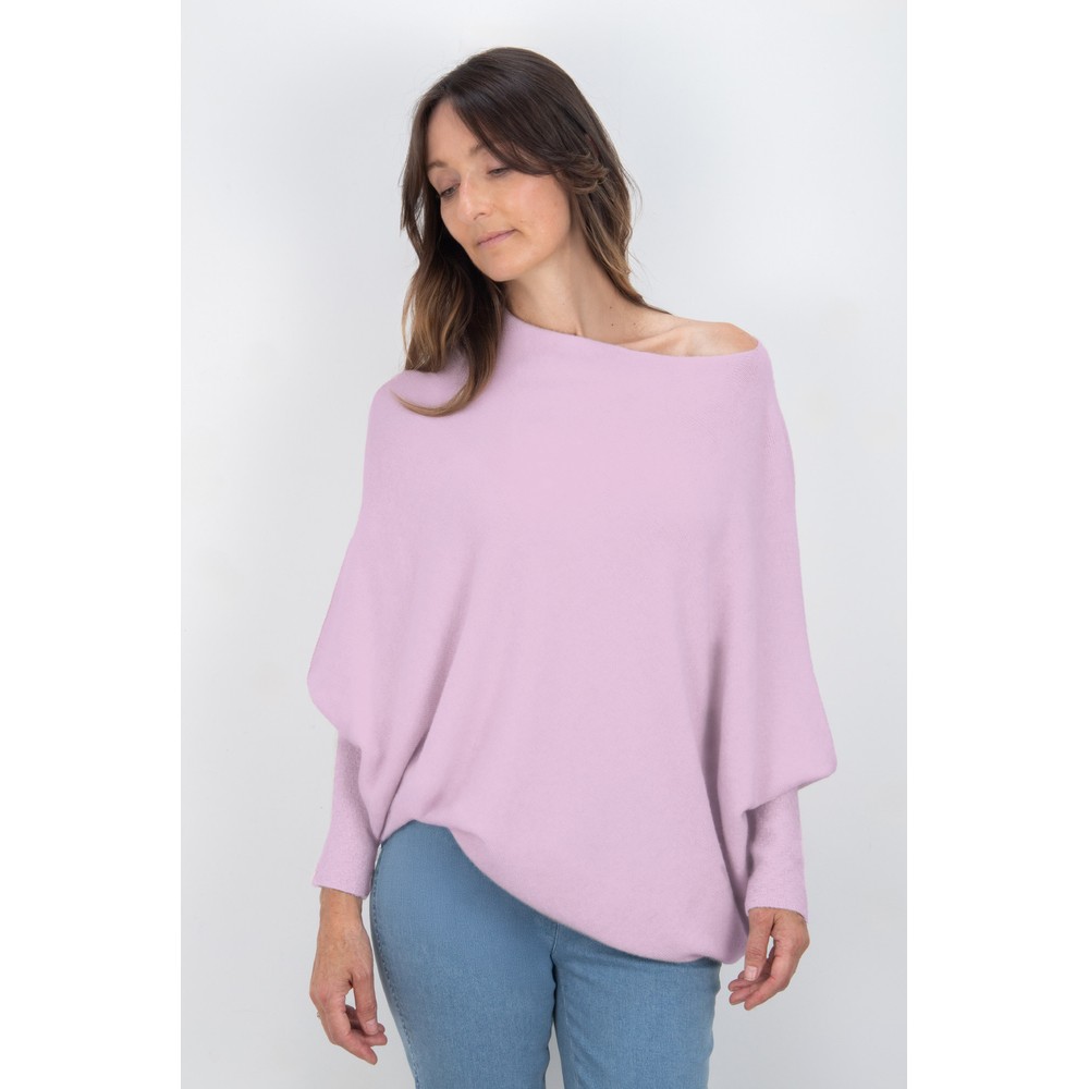 Amazing Woman Emilie Summer Lilac Asymmetric Draped Jumper Summer Lilac