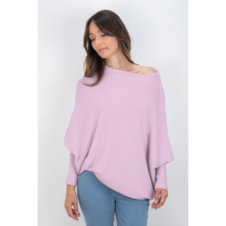Amazing Woman Emilie Summer Lilac Asymmetric Draped Jumper - Purple