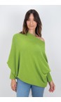 Amazing Woman Kiwi Emilie Kiwi Asymmetric Draped Jumper  