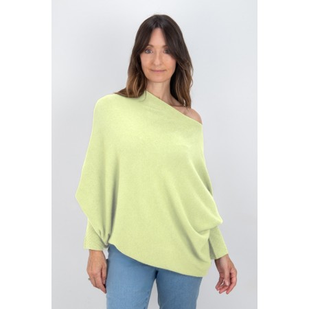 Amazing Woman Emilie Leek Asymmetric Draped Jumper - Green