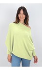 Amazing Woman Leek Emilie Leek Asymmetric Draped Jumper  