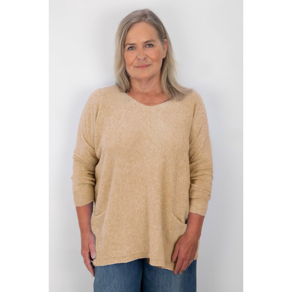 Amazing Woman Caryf X Latte Shake Round Neck Oversized Jumper Latte Shake