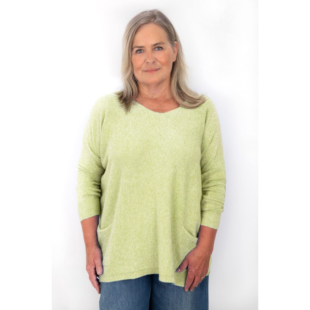 Amazing Woman Caryf X Leek Round Neck Oversized Jumper Leek