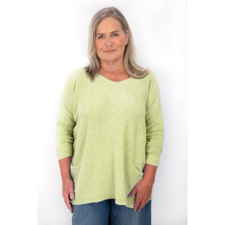 Amazing Woman Caryf X Leek Round Neck Oversized Jumper - Green