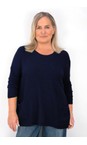Amazing Woman Navy Caryf X Navy Round Neck Oversized Jumper  