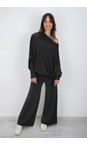Amazing Woman Charcoal Colette Charcoal Supersoft Knit Trousers  
