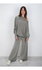 Amazing Woman Grey Marl Colette Grey Marl Supersoft Knit Trousers  