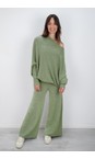 Amazing Woman Olive Colette Olive Supersoft Knit Trousers  
