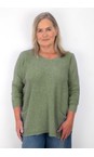 Amazing Woman Olive Green Caryf X Olive Green Round Neck Oversized Jumper  
