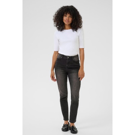 KAFFE Willow Slim Fit Dark Grey Wash Jean - Grey