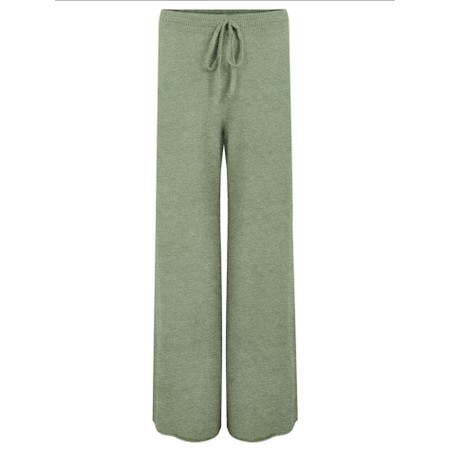 Amazing Woman Colette Olive Supersoft Knit Trousers - Green