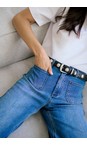 KAFFE Med Blue Abrook Med Blue Regular Fit Wide Leg Jean  