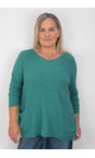 Amazing Woman Petrol Caryf X Petrol Round Neck Oversized Jumper  