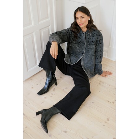 KAFFE Abrook Black Regular Fit Wide Leg Jean - Black