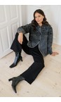 KAFFE Black Deep Abrook Black Regular Fit Wide Leg Jean  