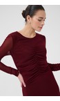 KAFFE Windsor Wine Achai Dress  